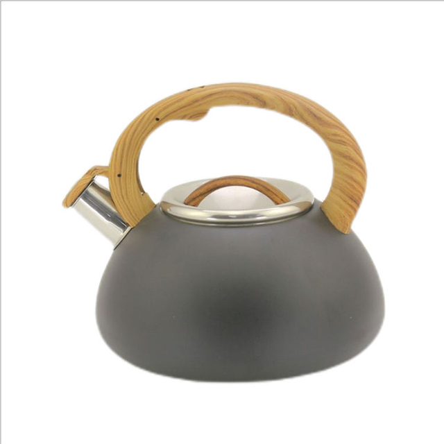 IT-CP1058 Hervidor bollitore minimalista con silbato, tetera, estufa, tetera silbante de acero inoxidable con mango de madera