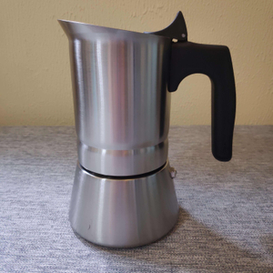 Acero inoxidable 304 Inox 18/8 Cafetera espresso Moka Pot Mocha Pot Inducción de calor Disponible Mango de nylon