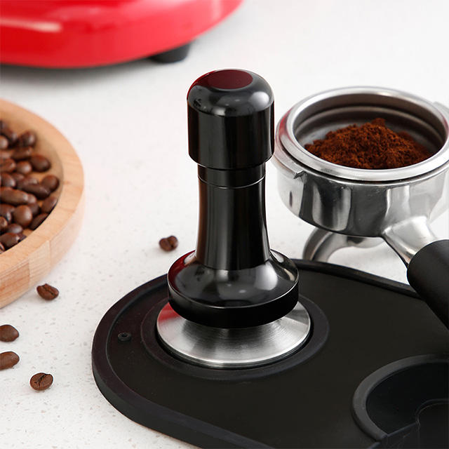 Tamper de café Ecocoffee Espresso de acero inoxidable calibrado con prensa de polvo con mango de resorte