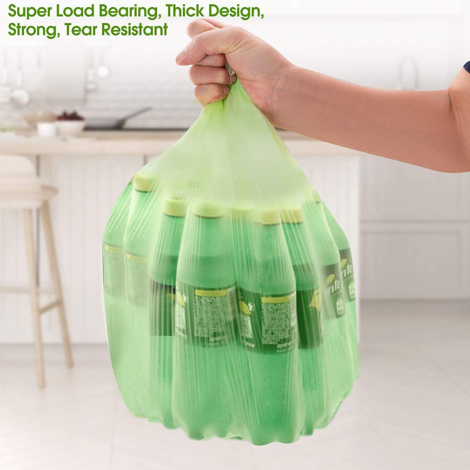 Bolsas de basura 100% compostables, bolsas de chatarra de comida de cocina, bolsas de basura de baño de abono pequeño para el hogar