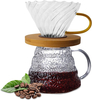 Cafetera de café en frío de vidrio con filtro de acero inoxidable