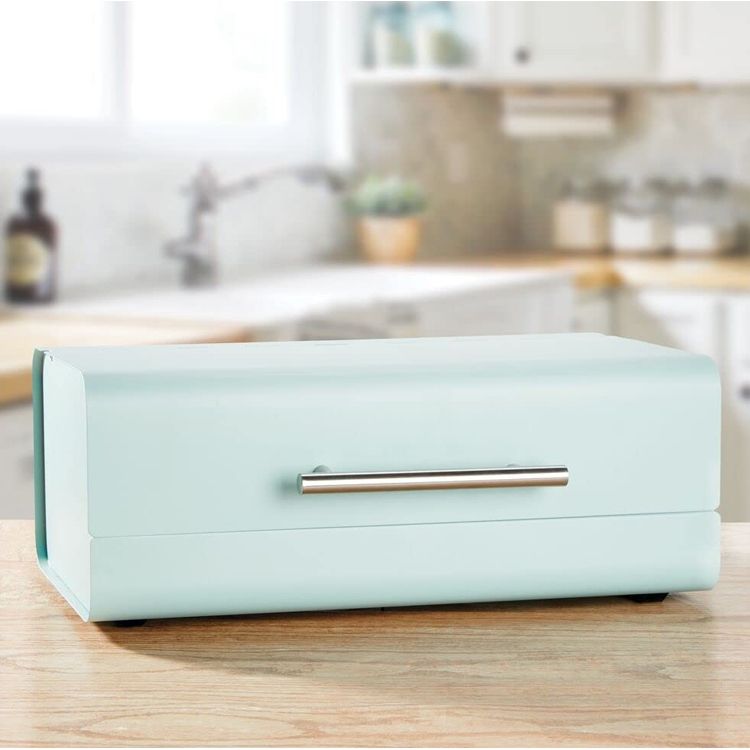 Caja de almacenamiento del pan del bocado de los envases de comida del metal de la cocina del estilo del cortijo para el compartimiento de pan