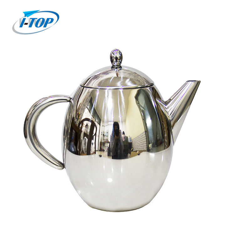 Tetera de acero inoxidable de 1,2 l con infusor para té suelto El aislamiento de doble pared mantiene el té caliente durante más tiempo