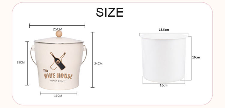 Gran oferta de Amazon, enfriador de bebidas de fiesta de doble pared, cubo de hielo de champán aislado de acero inoxidable con mango