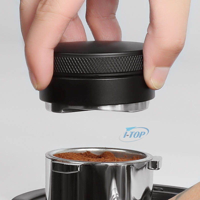 Herramienta de distribución de espresso Distribuidor de espresso de profundidad ajustable Base fija de acero inoxidable Nivelador de café Distribuidor de café