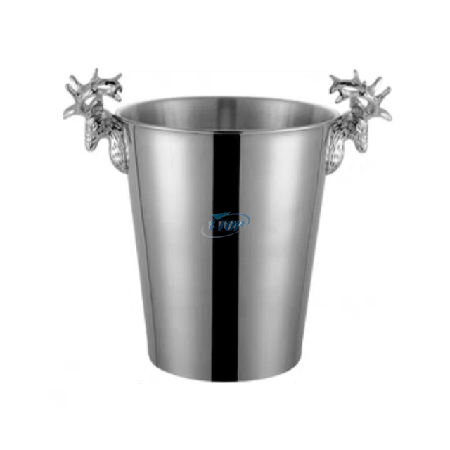 Cubo de hielo portátil de doble pared de 5 litros de la mejor calidad, cubo de hielo de acero inoxidable para eventos y Camping