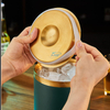 Enfriador portátil de 3L, cubo de hielo para vino y champán, cubo de hielo de acero inoxidable de doble pared con pinzas y tapa gruesa