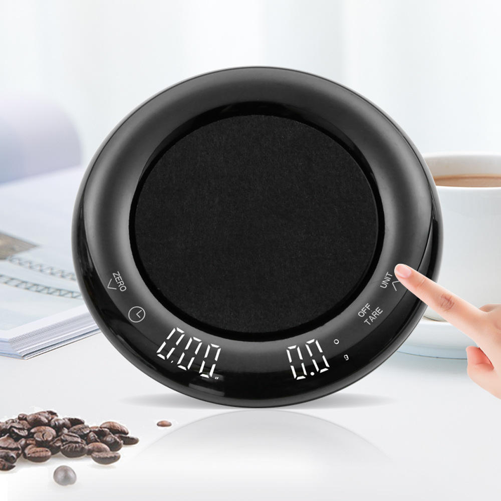 2Kg 0,1g etiqueta privada plataforma acrílica pantalla táctil temporizador cocina electrónica digital verter sobre báscula de café