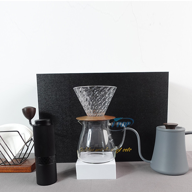 Juego de café 60 en forma de V Verter sobre la mesa de café de la cafetera y juego de mesa auxiliar Herramientas de barista