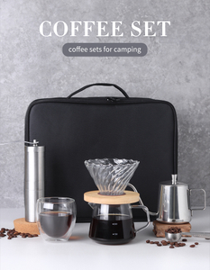 Gran oferta, cafetera portátil etíope elaborada a mano V60, juegos de regalo de café de lujo para viajes