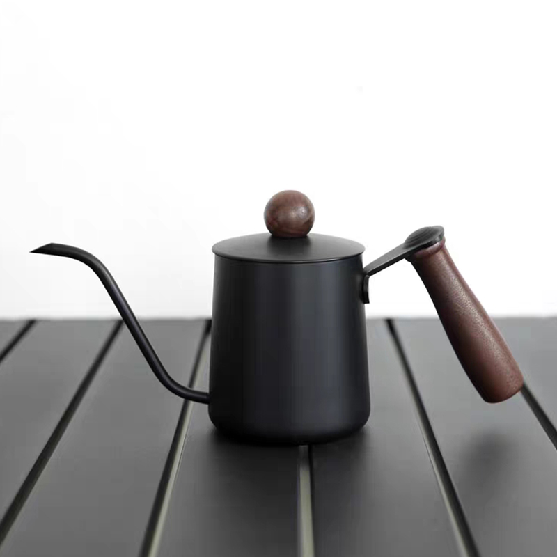 Hervidor de goteo de acero inoxidable 304, hervidor de agua con cuello de cisne, tetera de goteo con mango largo