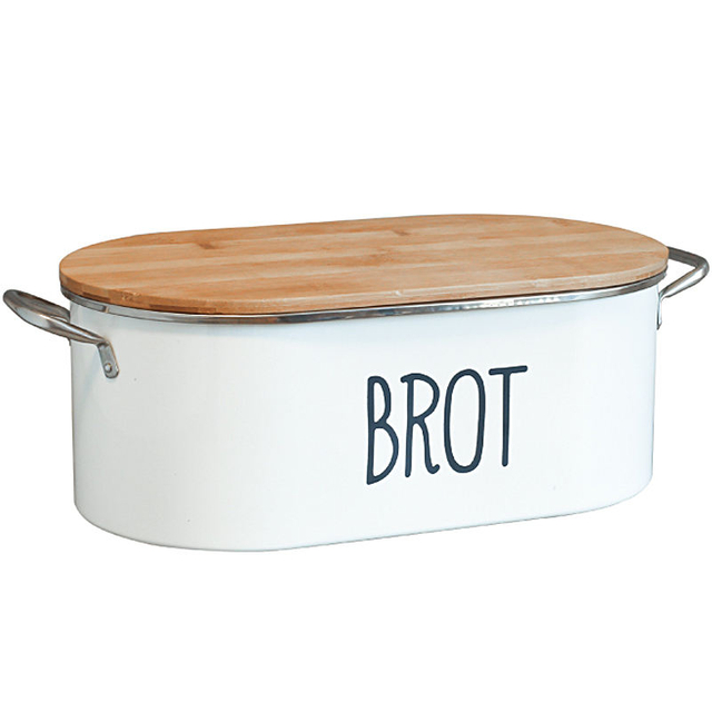 Recién llegado, caja de pan moderna 2 en 1 con tapa de tabla de cortar de bambú, recipiente para guardar pan