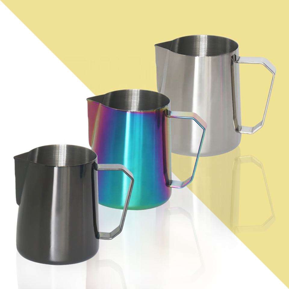 Jarra de leche Barista 600ml jarra de leche de acero inoxidable taza para espumar café de Metal Espresso jarra de leche al vapor accesorios de café