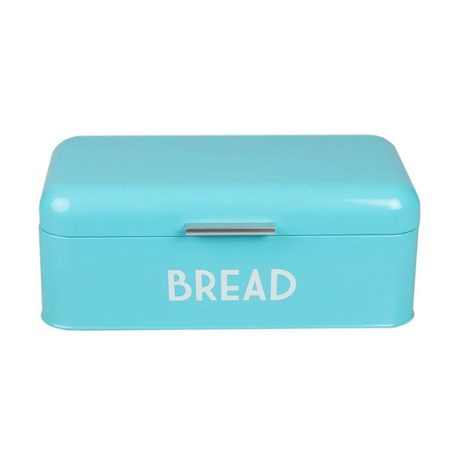 Cajas de almacenamiento de pan rectangulares de acero inoxidable de metal para cocina Contenedor de alimentos