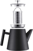 Tetera de acero inoxidable con calentador de doble pared de 1,2 L Mantiene el té caliente durante mucho tiempo con la tetera con infusor de té