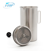 Percolador de café para acampar, olla de acero inoxidable 304 para hacer café, para viajes al aire libre, estufa de fogata, prensa de café de preparación rápida