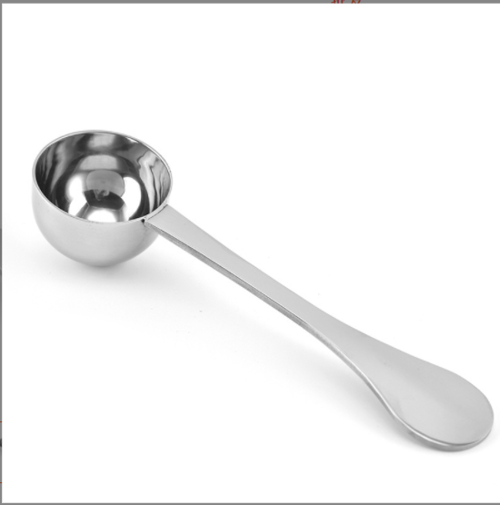 Cuchara dosificadora de café de acero inoxidable con cuchara de café de metal de grado alimenticio de alta calidad