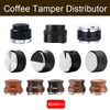 Herramienta de distribución de espresso Nivelador de espresso 51 mm a 58 mm Distribuidor de café negro de acero inoxidable
