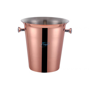 Cubo de hielo portátil personalizado de 3 litros de doble pared, cubo de hielo de acero inoxidable para cubo de bebidas
