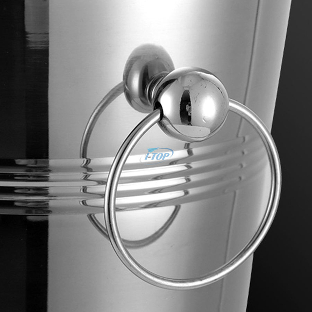 Bar Tools Cubitera de hielo de doble pared de acero inoxidable con aislamiento de 3,5 cuartos de galón con colador