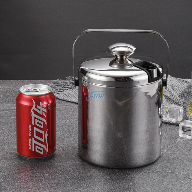 Enfriador de bebidas de fiesta con logotipo personalizado, acero inoxidable aislado, mantiene el hielo congelado, cubo de hielo más largo para cócteles y fiestas
