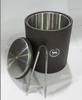 habitación de hotel cuero de la pu mini cerveza pequeña vino champán cubo de hielo de acero inoxidable enfriador de vino cubo de hielo con pinzas