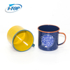 Venta al por mayor vendedora caliente de la taza del té del café de la taza del esmalte que acampa sola taza colorida