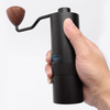 Molinillo de mano Manual, capacidad plateada, 25g con ensamblaje, rebabas cónicas de acero inoxidable, verter sobre café para molinillo de café