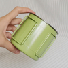 Taza de agua de acero inoxidable para acampar, taza plegable portátil para exteriores de 330ml para bebidas frías, cerveza, café, tazas de Metal, juego de herramientas para café