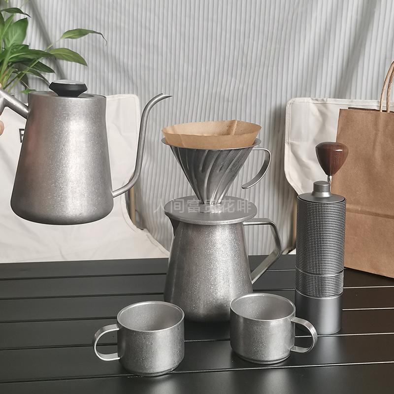 Juego de café V60, molinillo de café con rebabas de cerámica, filtro de goteo, hervidor, bolsa de viaje, Kit de regalo, herramientas de Barista, juego de regalo de café Espresso