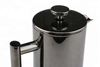 Prensa francesa espejo negro estilo clásico acero inoxidable 34 oz aislado doble pared cafetera prensa francesa con logotipo personalizado