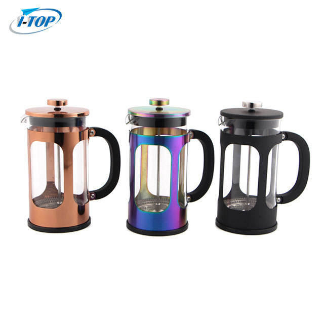 I-TOP GFP10 Amazon, producto en oferta, prensa francesa de café personalizada con émbolo, cafetera de vidrio de borosilicato, prensa francesa