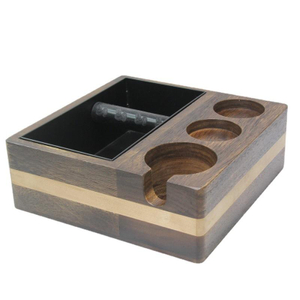 Espresso Knock Box, caja organizadora de accesorios de espresso de 58 mm compatible con todos los accesorios de espresso, base de estación de apisonamiento 4 en 1