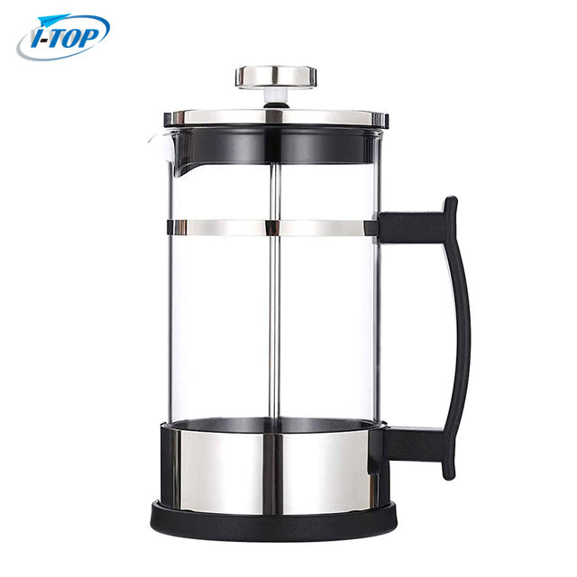 I-TOP GFP13 Muestra GRATIS 600ml 800ml 1000ml precio bajo dropshipping cafetera cafetera de vidrio inoxidable café prensa francesa
