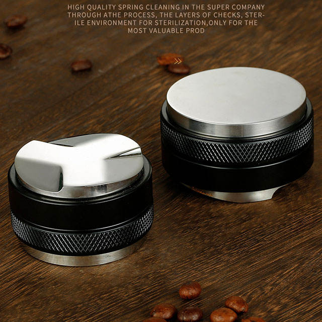 Distribuidor de café y tamper con indicador Espresso Hand Tamper Tool Se adapta a todos los portafiltros Profundidad ajustable Coffee Tamper