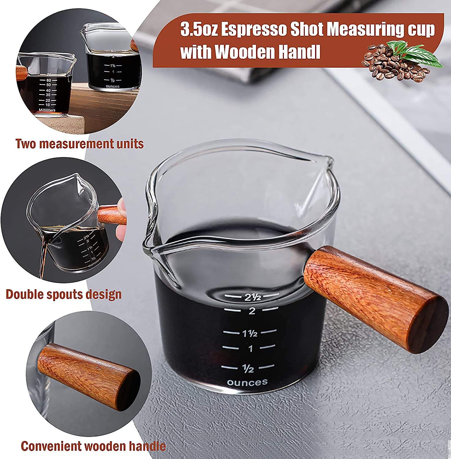 Transparente, venta al por mayor, pequeño vaso de chupito de Espresso, vaso creativo, café, té, bebidas, postre, desayuno, vaso de leche