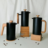 Prensa francesa Estilo clásico Acero inoxidable 34 oz Cafetera de doble pared aislada Prensa francesa con mango curvo