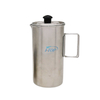Percolador de café para acampar, olla de acero inoxidable 304 para hacer café, para viajes al aire libre, estufa de fogata, prensa de café de preparación rápida
