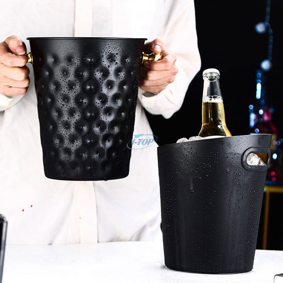 Cubo de vino de lujo al por mayor Cubo de hielo de champán aislado de 4 cuartos de galón para fiestas y bares