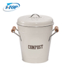 Cubo de compostaje Mostrador de cocina de 1,0 galones Fácil de limpiar con tapa sellada para desechos de alimentos Cubo de compostaje con filtro de carbón