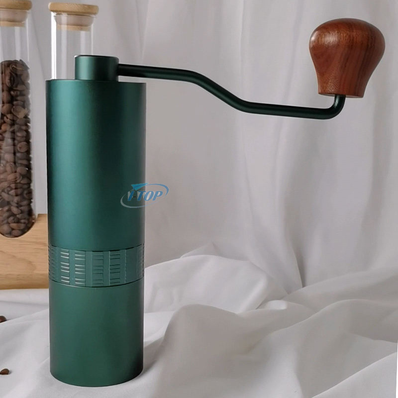 Nuevo molinillo de café manual portátil de acero inoxidable, molinillo de café de molienda de alta eficiencia