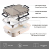 Fiambreras ecológicas aptas para lavavajillas, gran oferta, fiambreras bento de acero inoxidable con 5 compartimentos