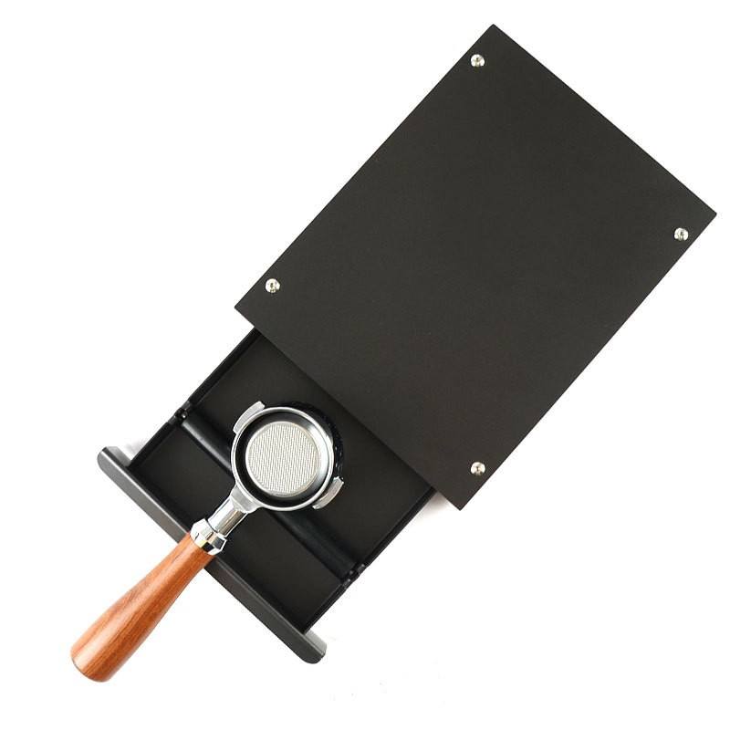 Espresso Knock Box Cajón Coffee Knock Box Cajón Acero inoxidable Desmontable Coffee Ground Knock Container con extracción