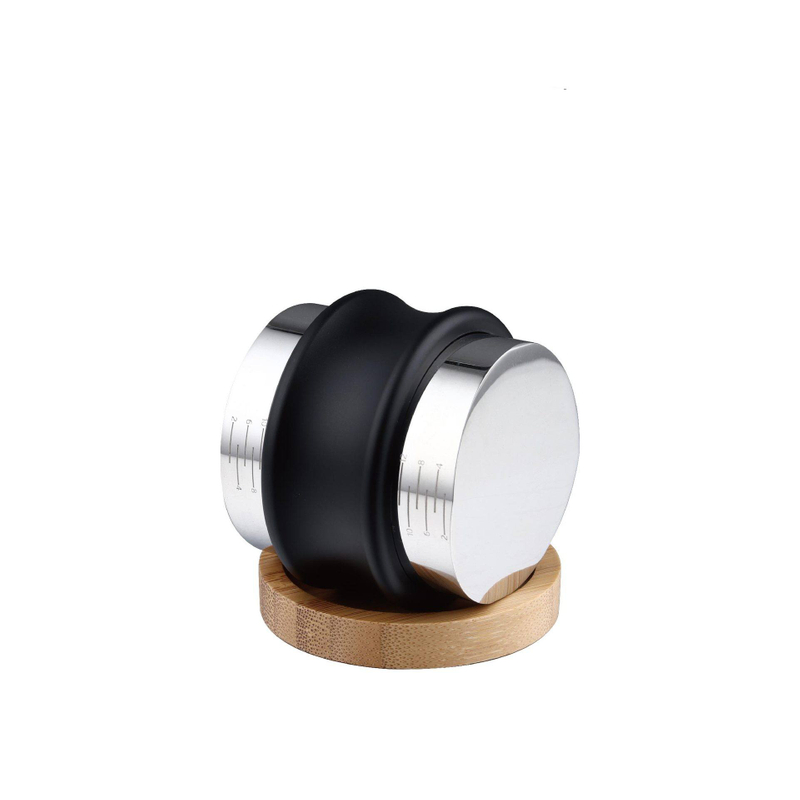 Nivelador de distribuidor de café de 53,3 mm y manipulador manual, herramienta de prensado de espresso |Doble cara, profundidad ajustable |Espresso resistente ha