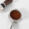 Prensa de café espresso portátil de acero inoxidable con mango de madera para café molido Tamper de café