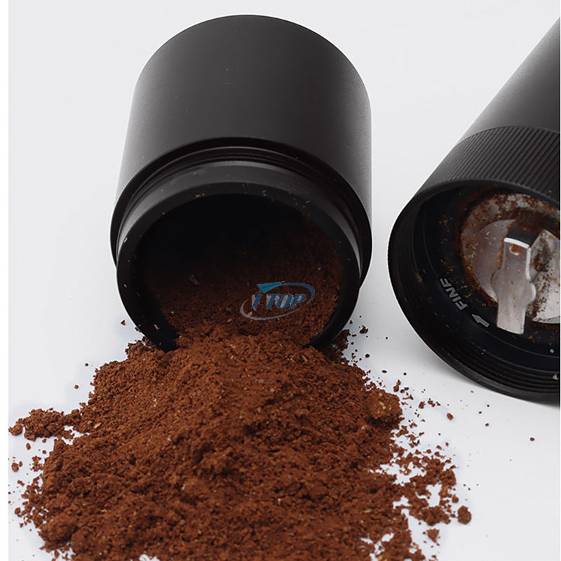 Molinillo de mano Manual, capacidad plateada, 25g con ensamblaje, rebabas cónicas de acero inoxidable, verter sobre café para molinillo de café