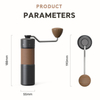 Fabricante de molinillo de café manual Chemex con núcleo de acero inoxidable 420 y filtro prensa francés
