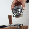 Distribuidor de café de 58 mm, distribuidor de café de acero inoxidable, decoración de nogal, distribuidor de café de altura ajustable con madera