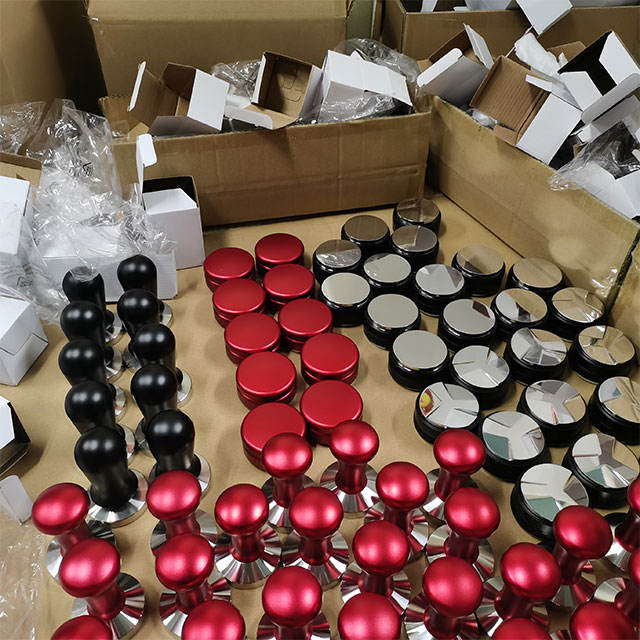 Distribuidor de café y tamper con indicador Espresso Hand Tamper Tool Se adapta a todos los portafiltros Profundidad ajustable Coffee Tamper