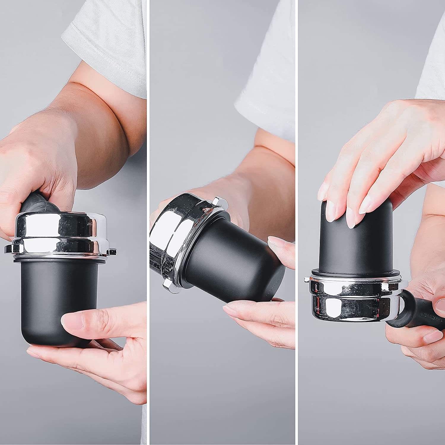 Taza medidora de café de aleación de aluminio de 53mm, herramienta para máquina de Espresso, embudo dosificador, taza de café Barista en polvo